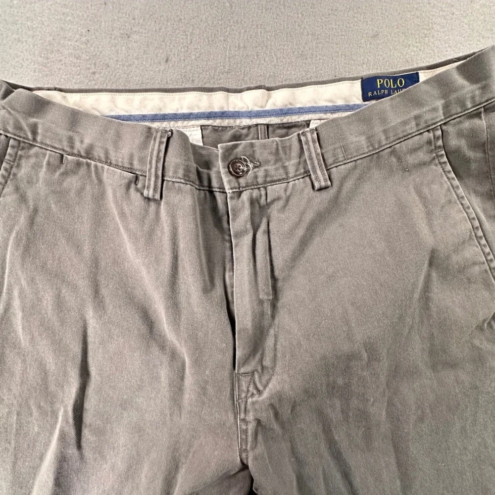Polo Ralph Lauren Mens Classic Cotton Twill Chino Pants Gray 34/34 Straight Leg